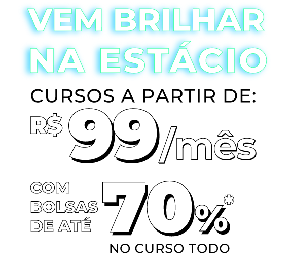 Últimos dias! Graduação Estácio com até 70%* de bolsa no curso todo