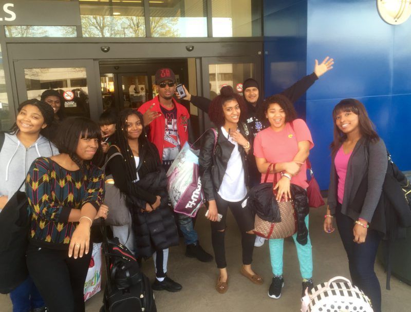 Some teen church members of Overflow Christian Center having a group picture