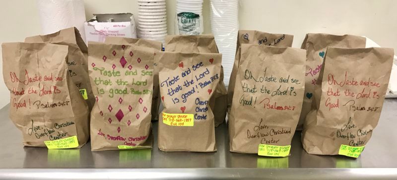 Photo of snack packs at Overflow Christian Center