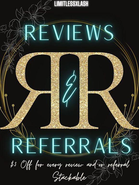 A poster that says reviews and referrals on it