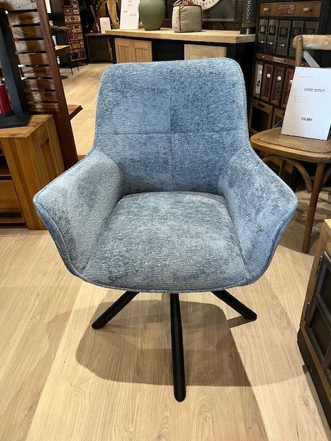 CHAISE TOURNANTE BLEU20