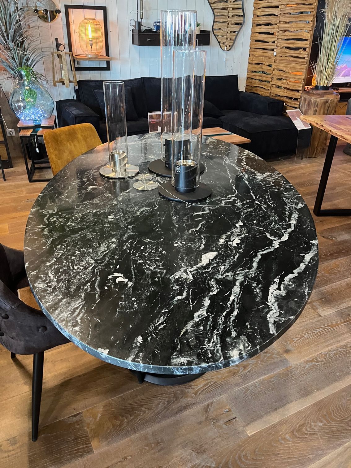 TABLE OVALE PLATEAU MARBRE