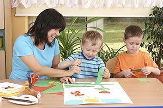 Woman with two boys, daycare and preschool Spring Lake, NC