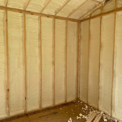 A room with a lot of foam on the walls and ceiling.