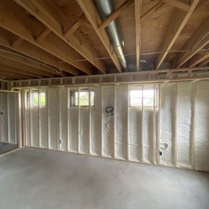 A room with a lot of foam on the walls and ceiling.