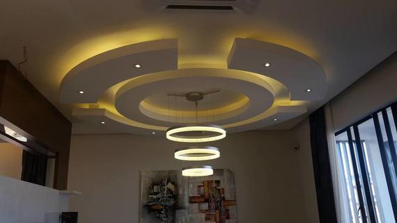 Top Beauty Plasterglass Ceiling - Living Hall Design