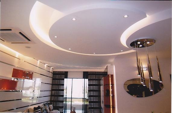Top Beauty Plasterglass Ceiling - Living Hall Design