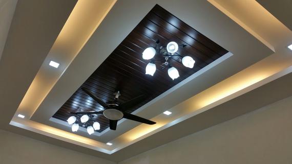 Top Beauty Plasterglass Ceiling - Living Hall Design