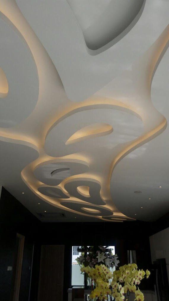 Top Beauty Plasterglass Ceiling - Living Hall Design