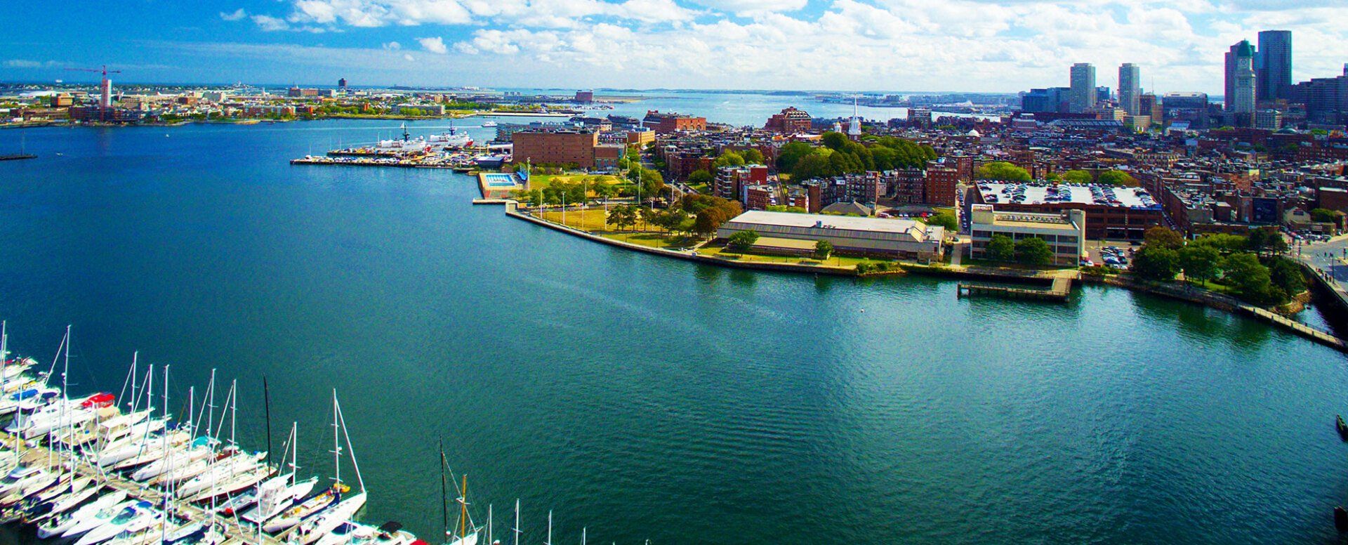 Boston Harbor Birds Eye View
