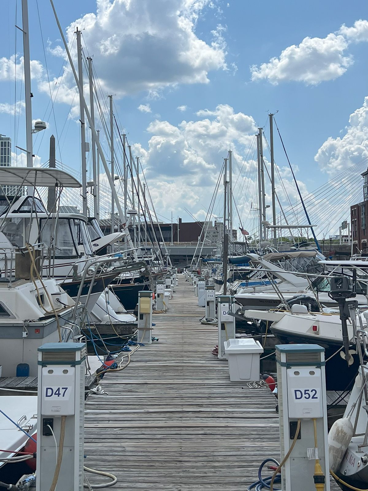 New D-Dock construction began in 2024 at the west end and is ongoing.