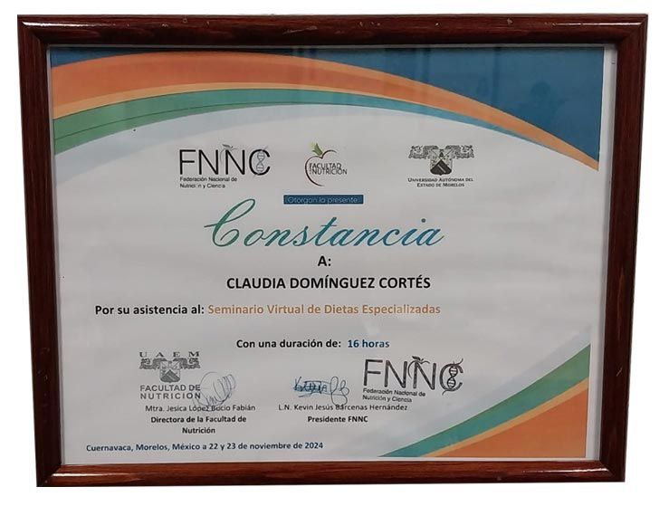 NUTRIÓLOGA Y SALUD CLAUDIA DOMÍNGUEZ