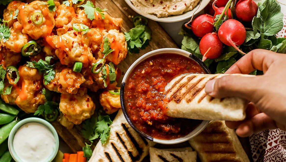 Plant-Based Roasted Buffalo Cauliflower Bites