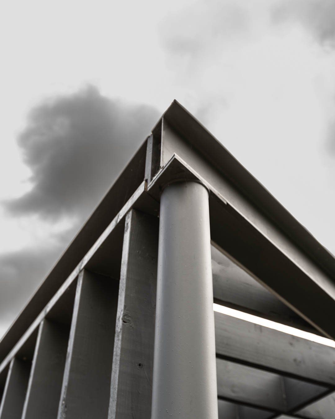 Close-up of the pergola in the newly completed extension in Clontarf.
