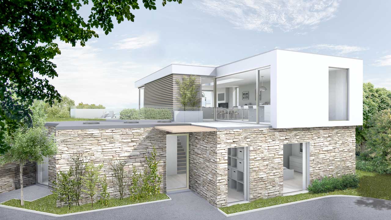 Sketch of a new build project in Howth by Dublin Design Studio