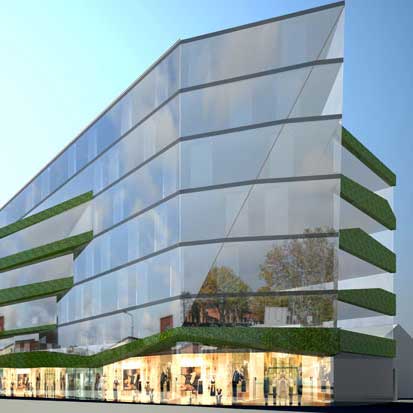 Commercial development of Donnybrook Mall designed by Dublin Design Studio