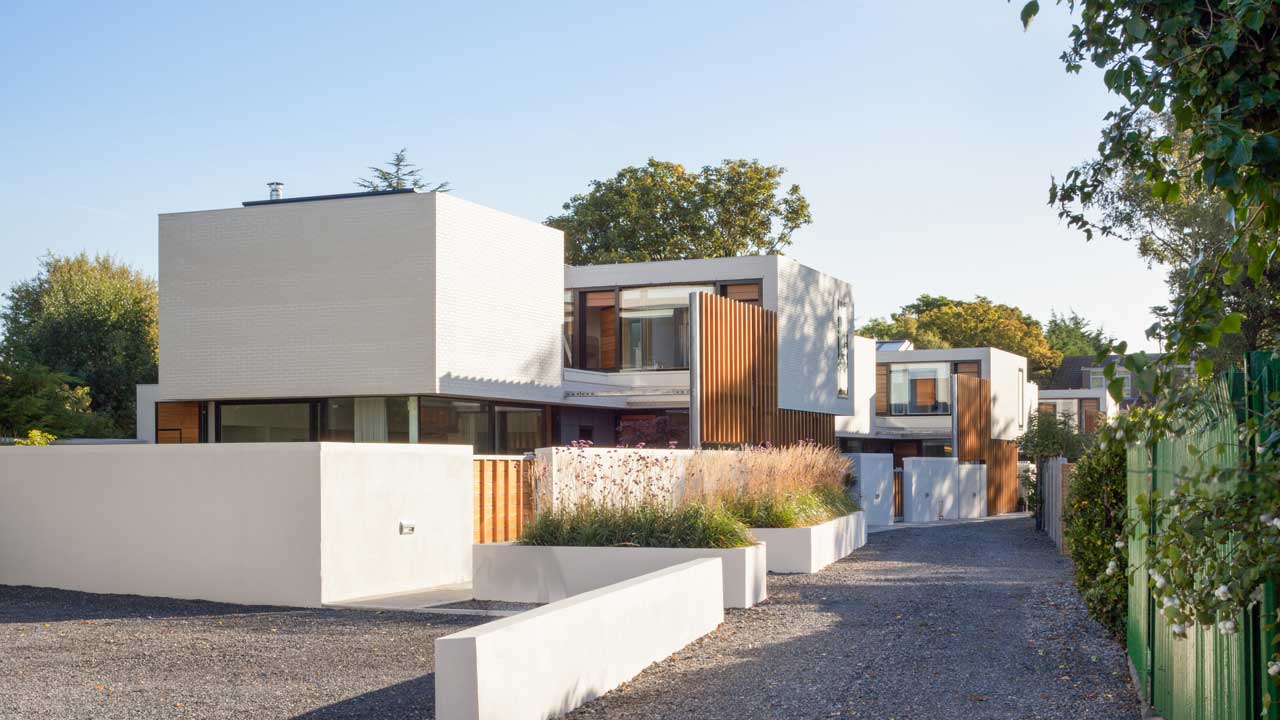 Exterior of the front of the Hazel Lane project by Dublin Design Studio