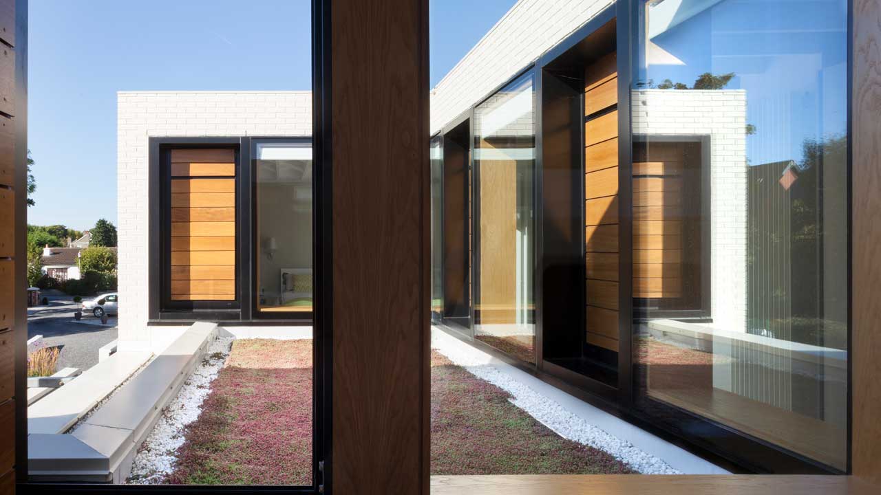 View of the outside from the interior of the house designed by Dublin Design Studio