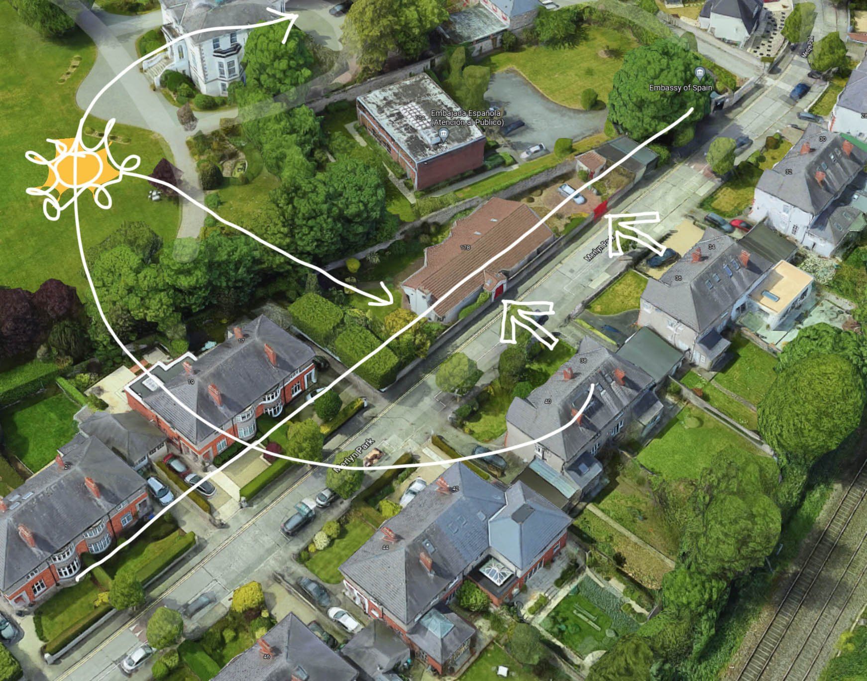 Solar analysis of the contemporary family home in Ballsbridge, Dublin