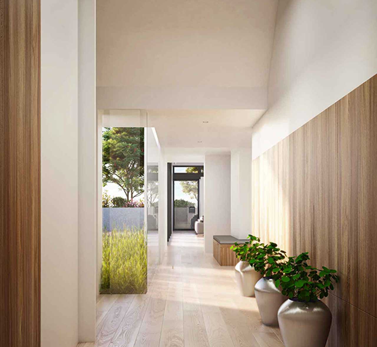 Bright interior project in Omeath featuring large windows that flood the space with natural light