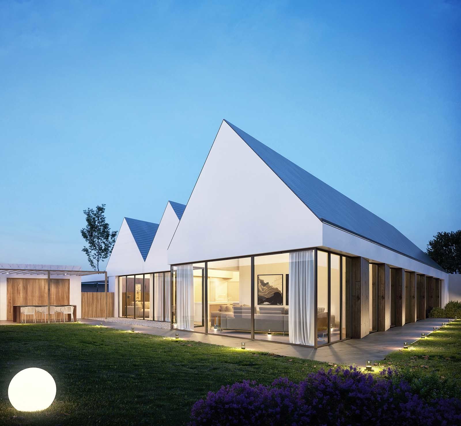 View into the garden of a contemporary family home in Perrystown, South Dublin