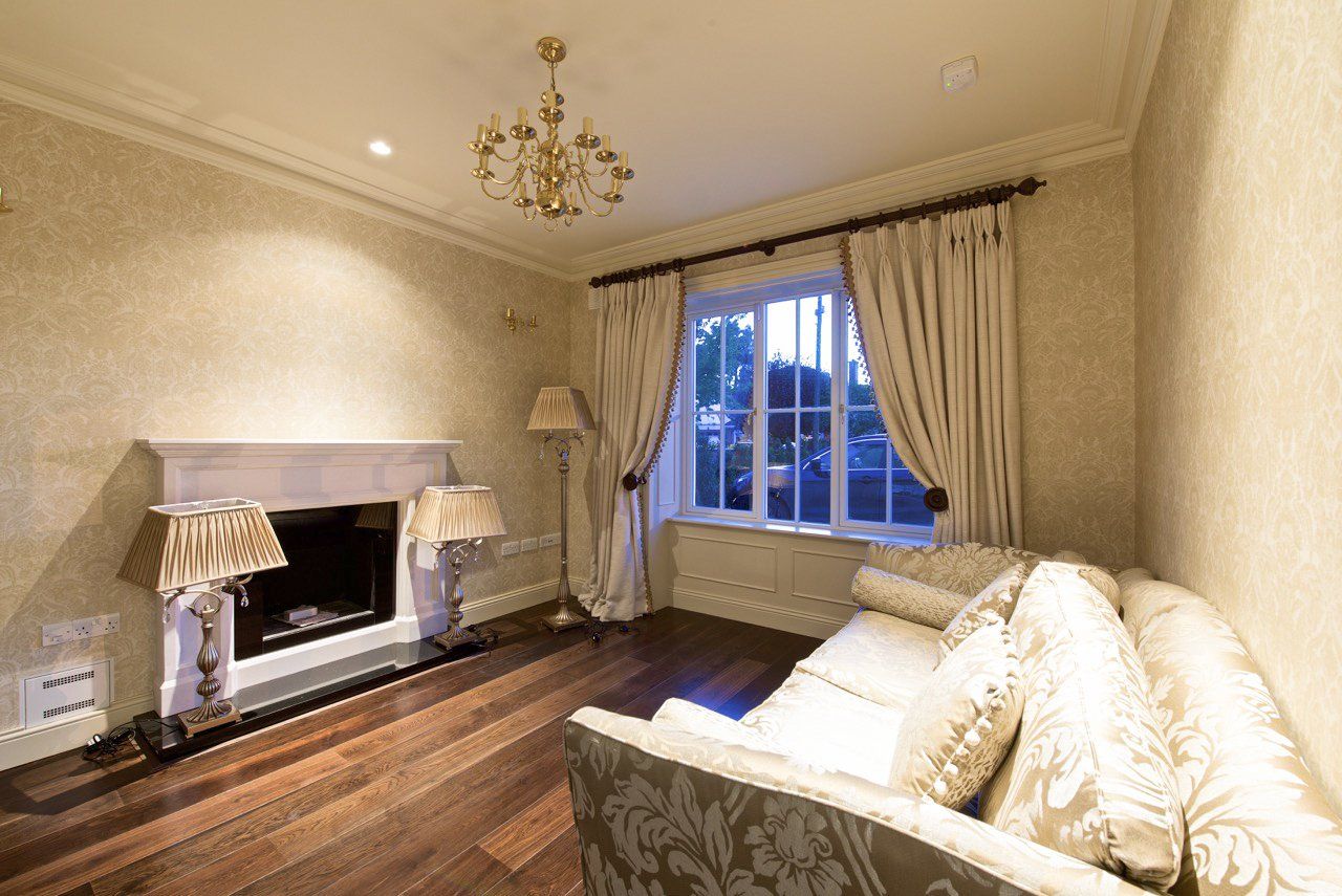 Living room of the Blackrock refurbishment project designed by Dublin Design Studio