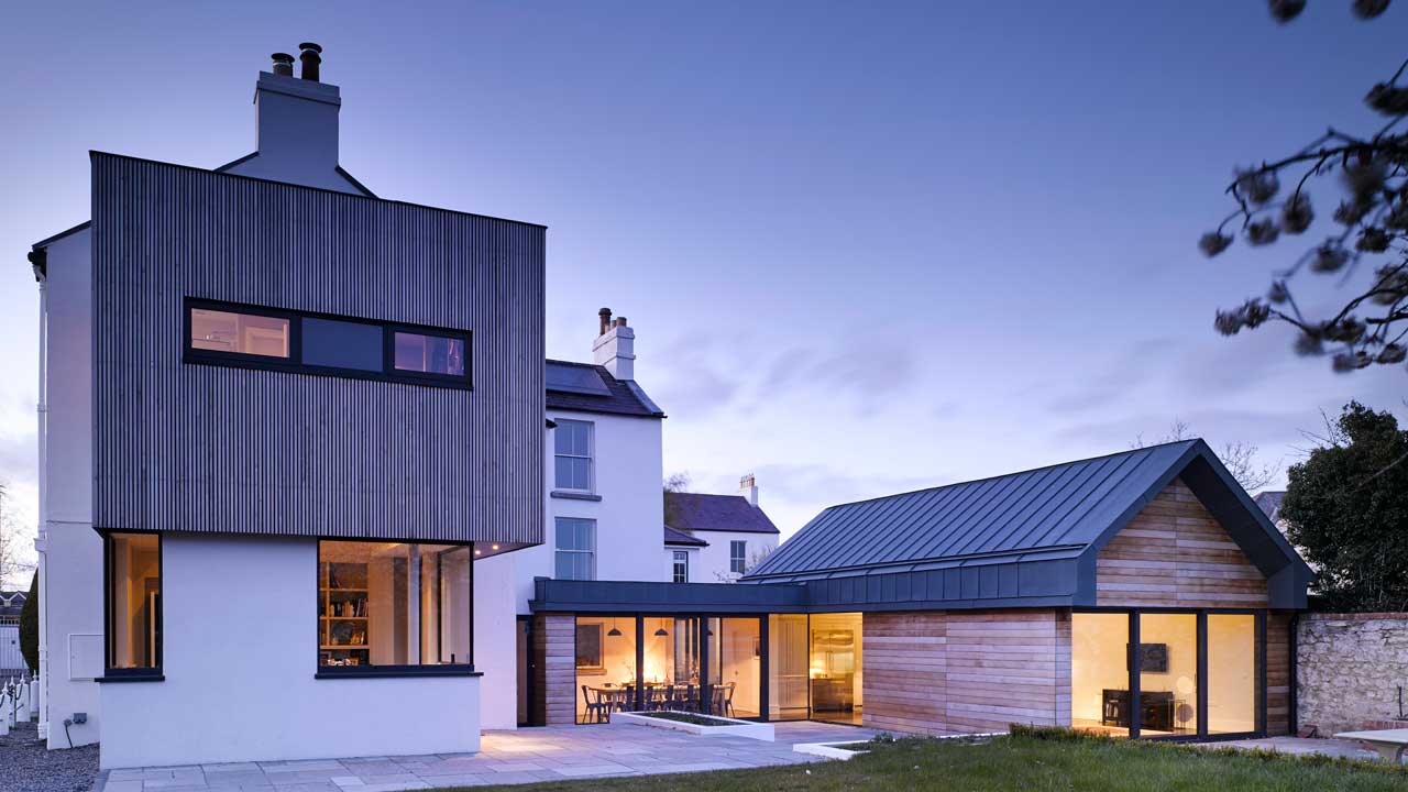 Contemporary house extension and restoration to a listen Georgian house in Dún Laoghaire, Dublin