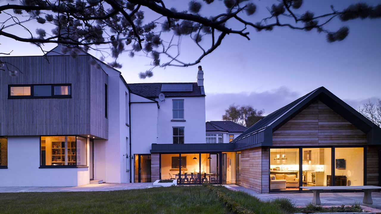 Contemporary house extension and restoration to a listen Georgian house