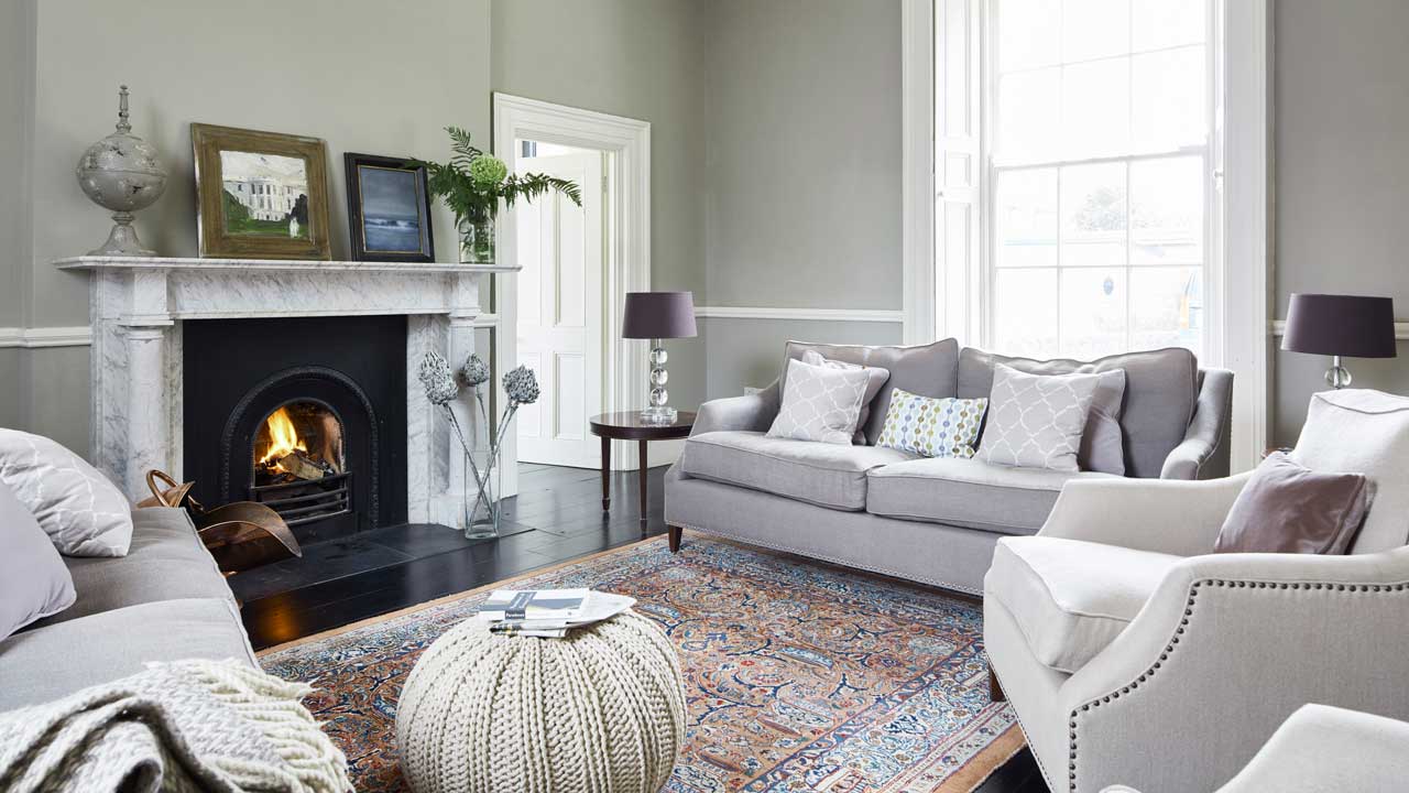 Living room of the White Lodge designed by Dublin Design Studio
