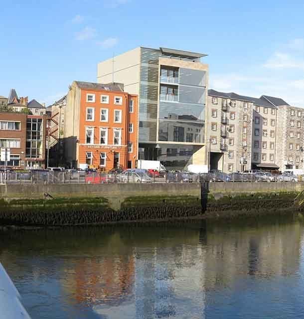 Commercial development located in Drogheda town centre designed by Dublin Design Studio.