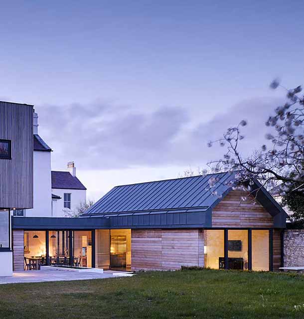 Contemporary house extension and restoration to a listen Georgian house in DĂșn Laoghaire, Dublin