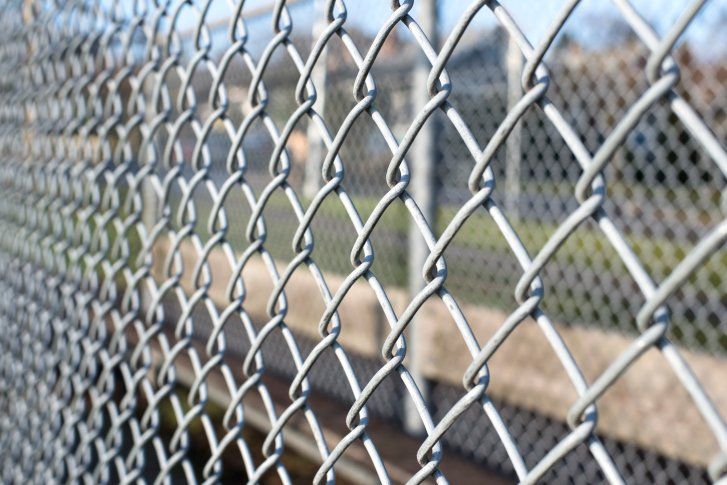 Metal fence cage closeup - New Port Richey FL 34653 USA