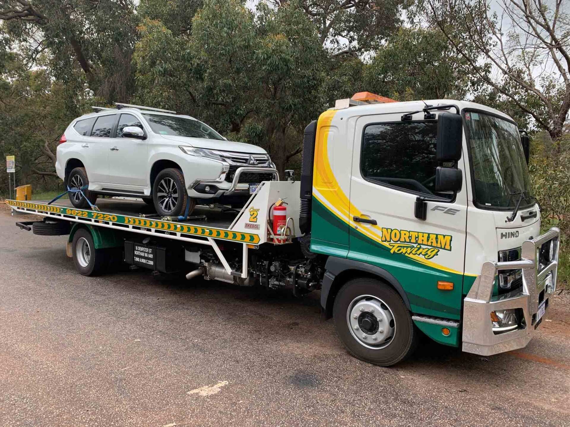 A Tow Truck with a Car on the Back — Northam, WA — Northam Towing