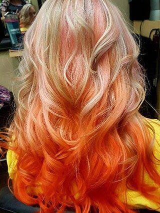 Orange ombre hair color - Fashion Hair Colors in Webster, TX