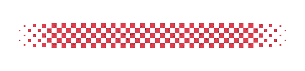 Red-and-white checkered horizontal decorative strip on a transparent background
