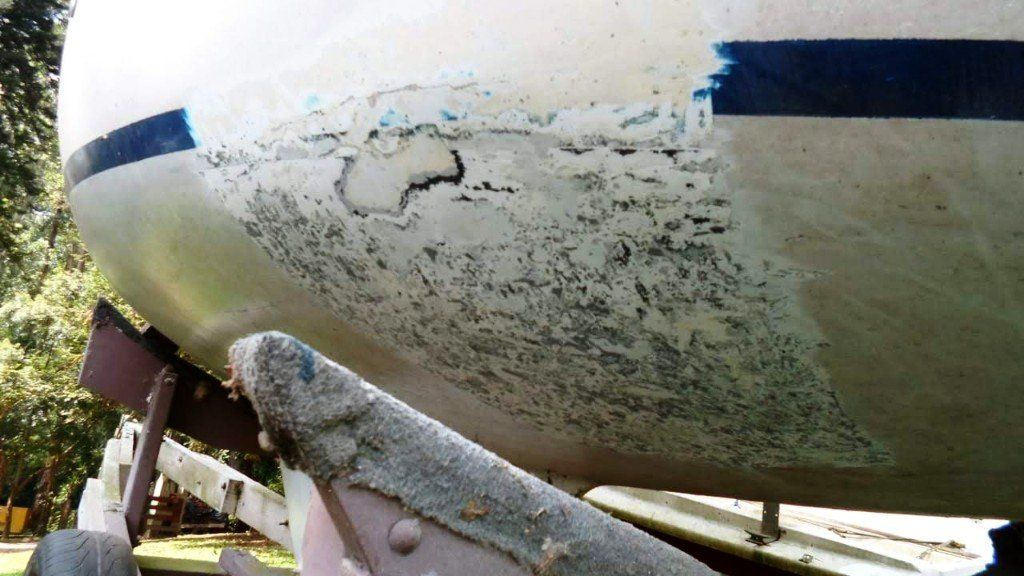 conserto do casco da lancha barco jetski