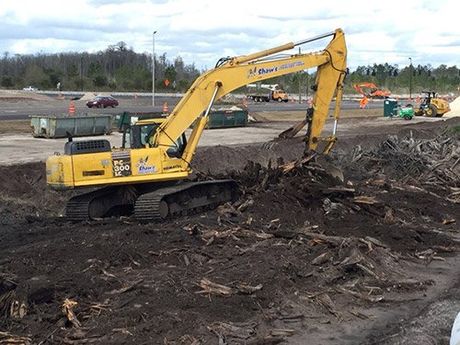 Excavator Clearing Land — Jacksonville, FL — Shaw’s Land Clearing, LLC