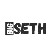 A black and white logo for a company called big seth.