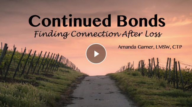 A video titled continued bonds finding connection after loss