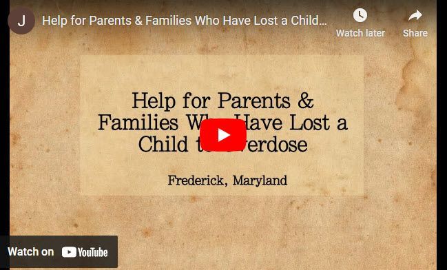 A video titled help for parents and families who have lost a child
