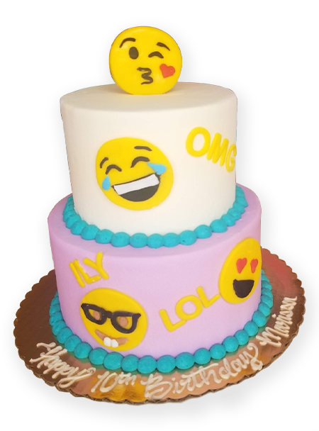 custom emoji cake