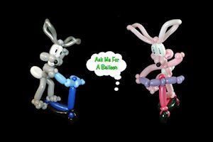 Bunny on a Scooter Balloon Animal