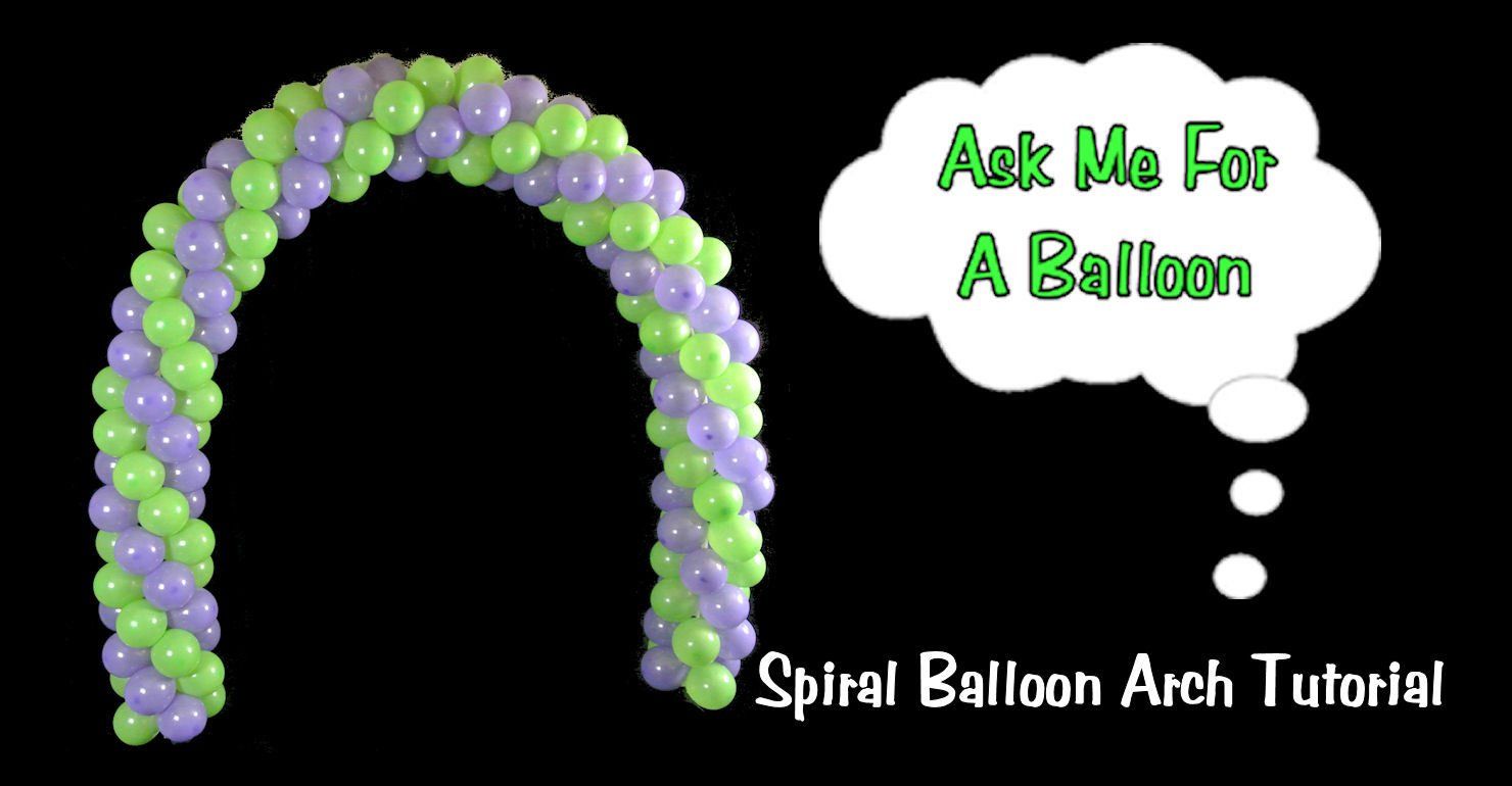 Spiral Balloon Arch Tutorial - 2 color spiral