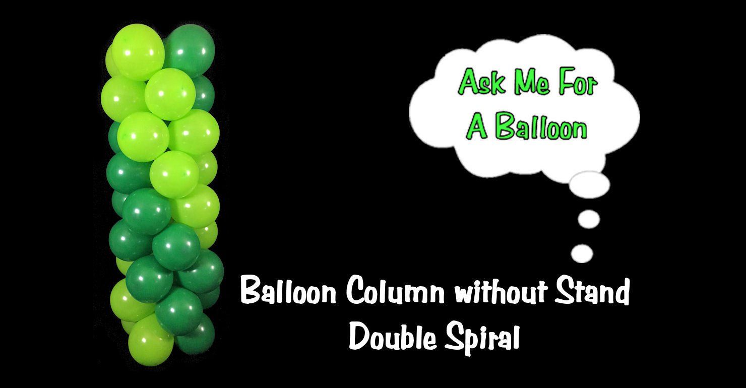 Balloon column tutorial without a stand or frame - Double Spiral