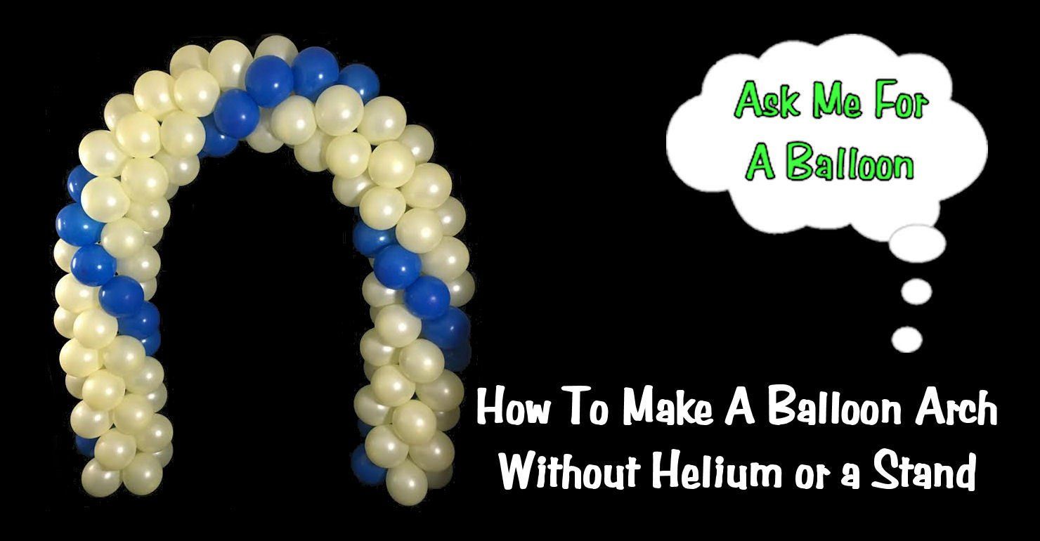 Learn how to make a balloon arch without helium or a stand. Balloon decoration tutorial from AMFAB!