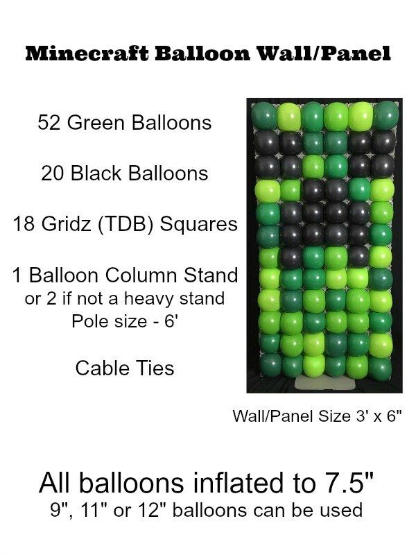 Minecraft Balloon Wall Instructions