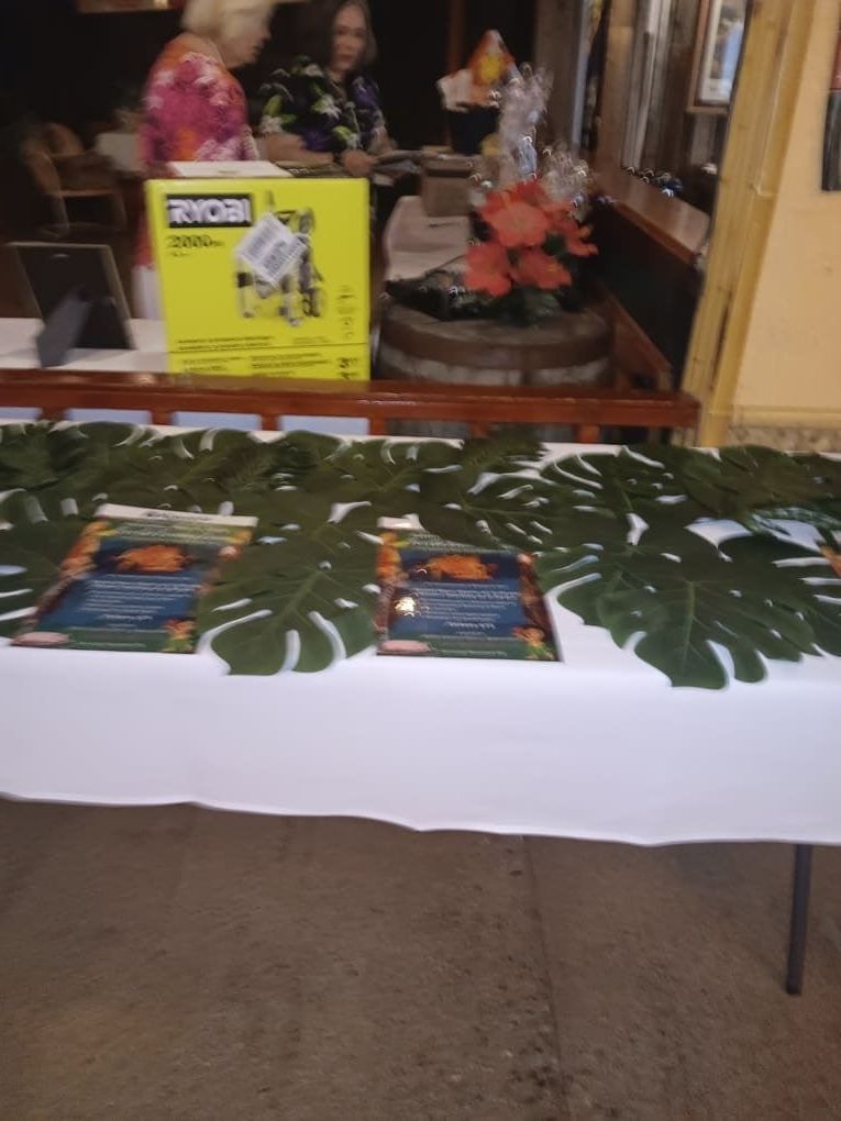 A table with a box that says ryobi on it