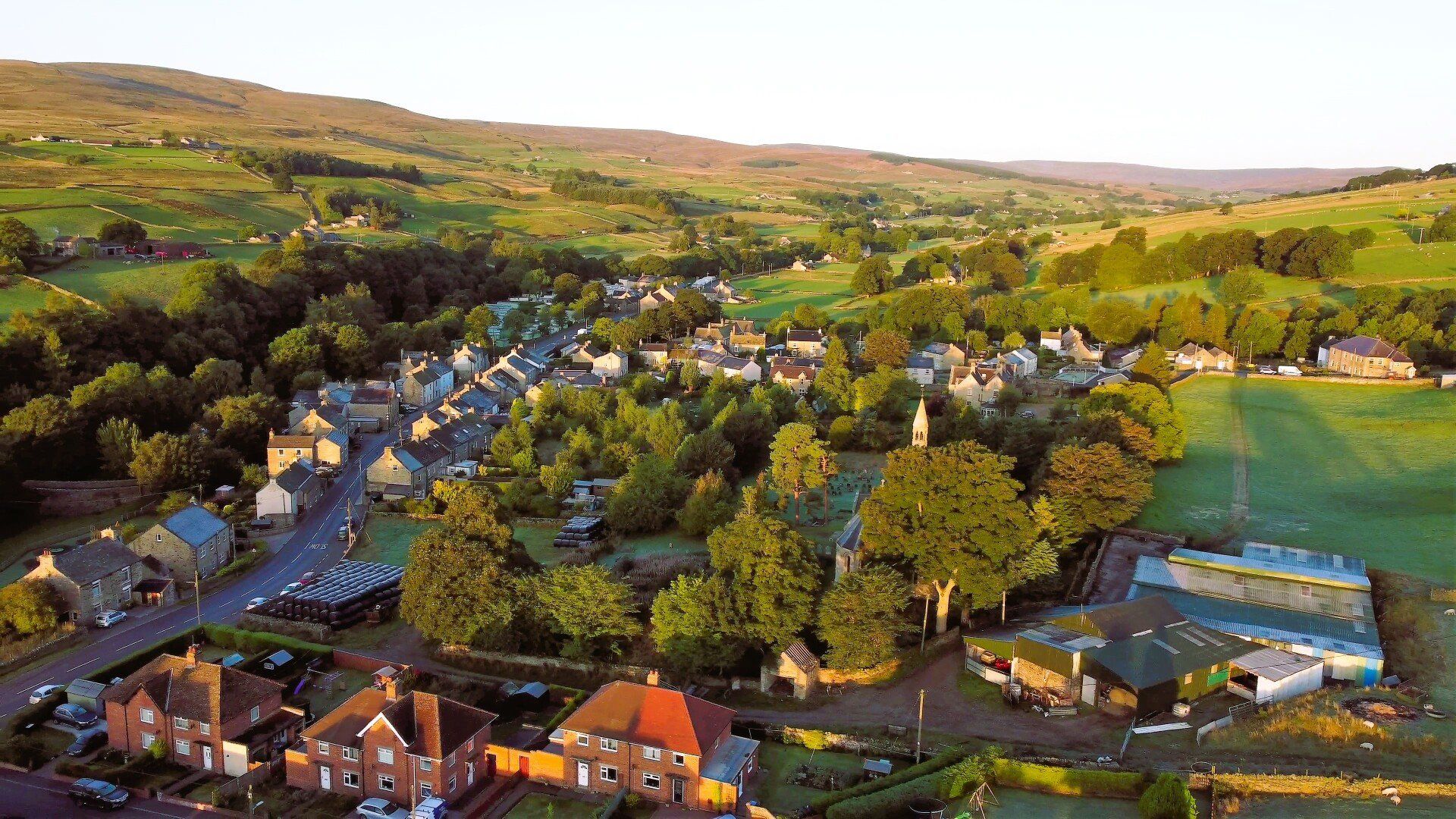 Black Dog House Westgate aerial view North Pennines