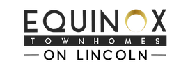 Equinox Townhomes on Lincoln logo. 