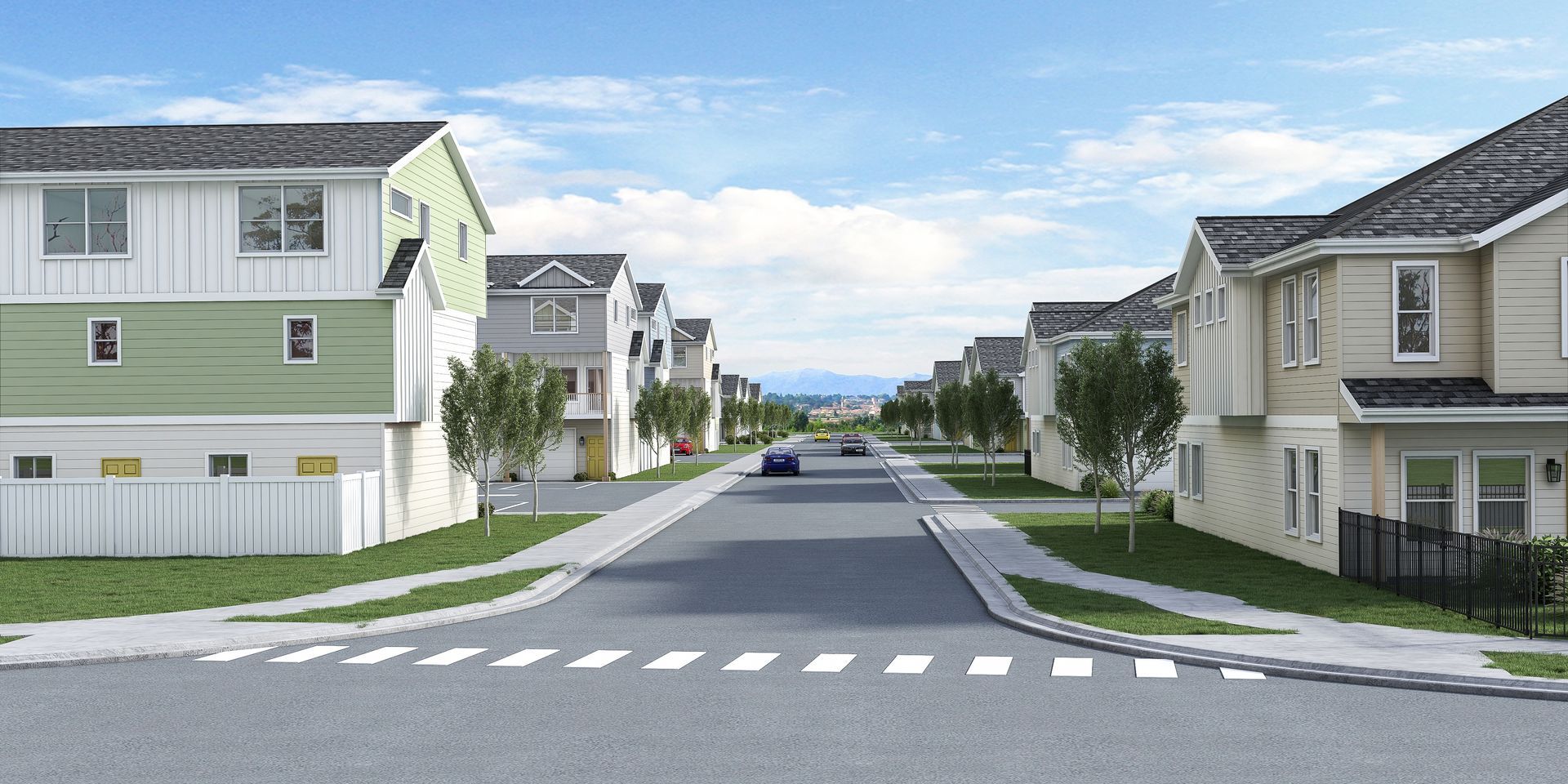 Equinox Townhomes on Lincoln main road.